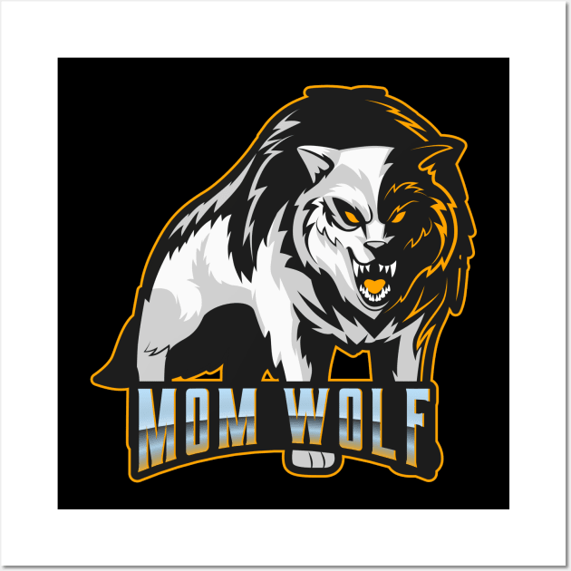 Mom Wolf Wall Art by Wise Inks